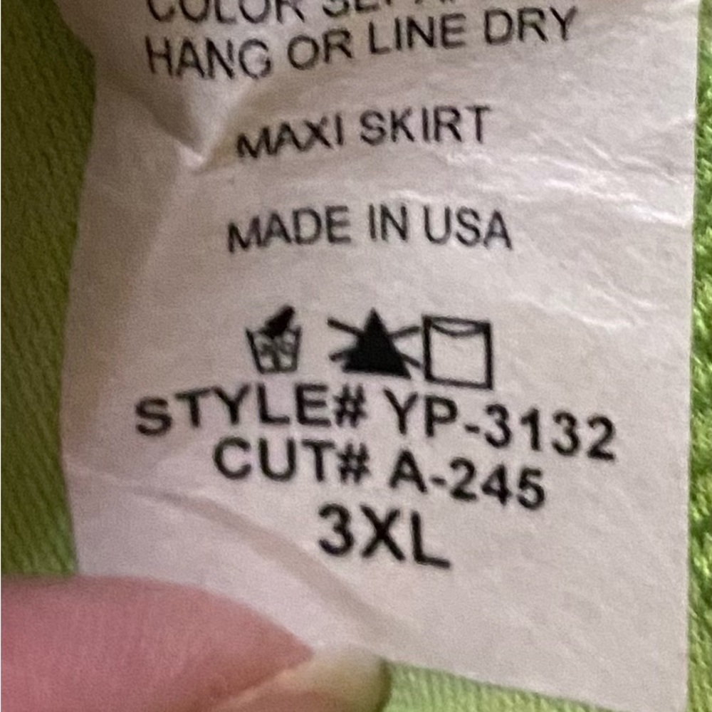 Green Maxi Skirt Size 3X - Picture 5 of 6